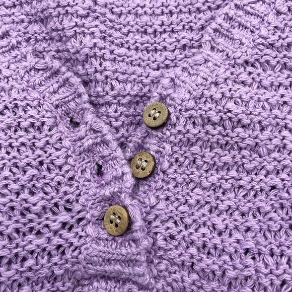 Free People Bree Cropped Pullover Purple Short Sleeve Sweater XS NWT Revolve - Picture 4 of 11